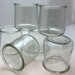 Clear Glass Craft Jars, French Style Yogurt Jars, SIX 5 oz. Glass Jars, Candle Jars, Storage Jars, Crafting Cups, DIY Glass Jars, Gift Jars