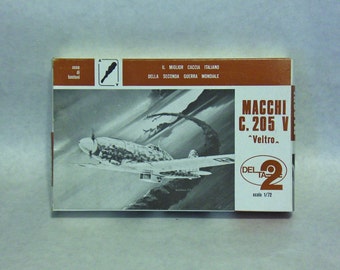 VINTAGE - LOT OF 2 - Delta2 'Macchi C.205V Veltro' Model Airplane Kit 1:72, Aircraft Kit, Airplane Kit, Scale Model