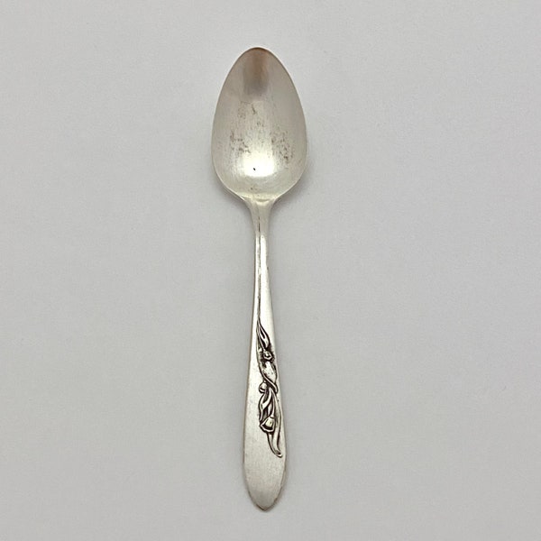 VINTAGE Carlton Silver Plate Demitasse Spoon - 1957 'Cherie' Pattern