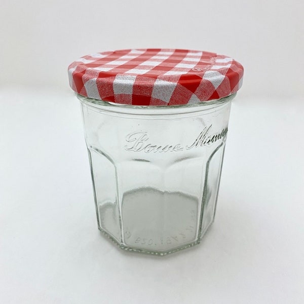 Large Glass Jam Jars by Bonne Maman in Clear Glass for Candle Making, Storage, Crafts, Gift Jars