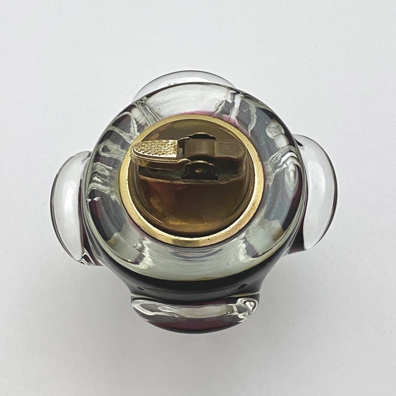 Vintage Murano Glass Table Top Lighter in Ruby Red, Genuine