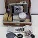 VINTAGE - Polaroid Land Camera 80B w/ Leather Case, Wink Light, Flash, Lens