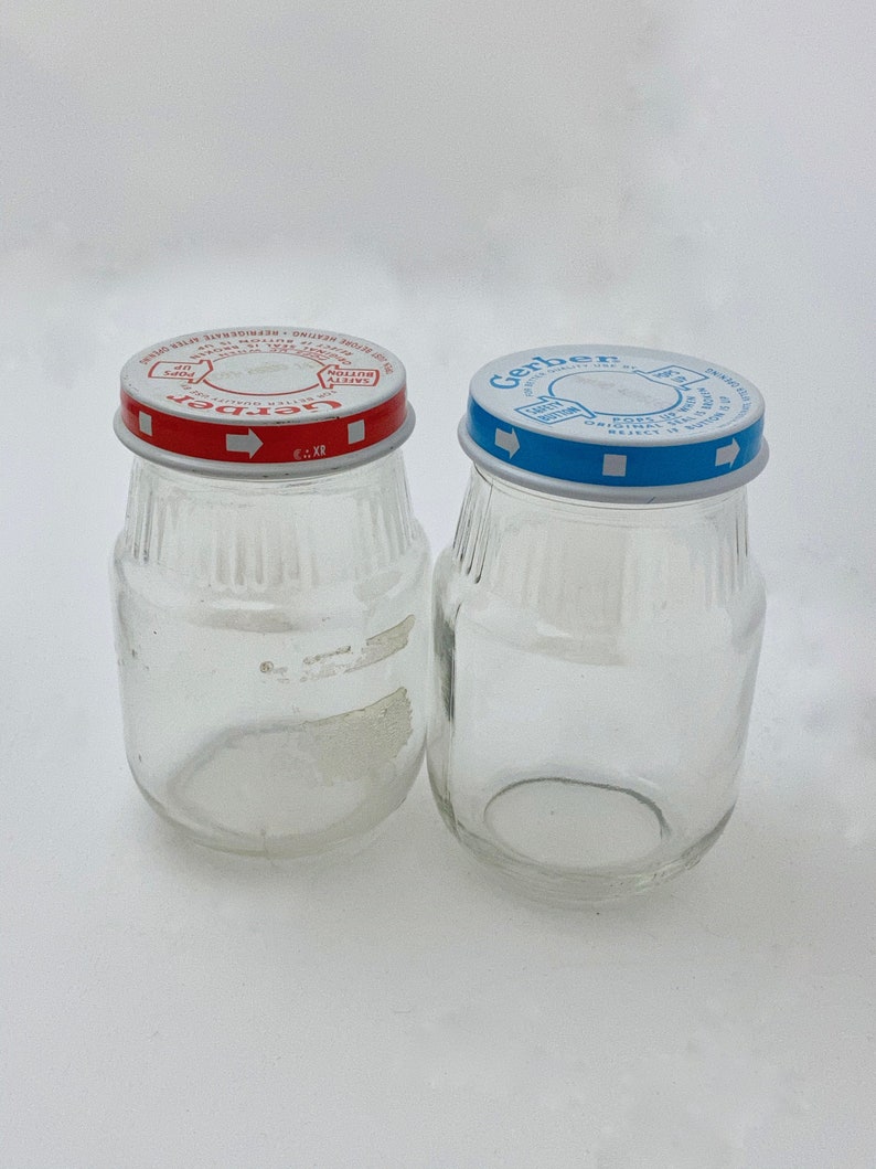 Download Clear Glass Baby Food Jars Gerber Or Heinz Glass Jar For Etsy