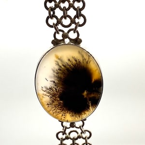 Vintage Dendritic Agate bracelet - Artisan Handmade bracelet - Alena Zena Jewelry - OOAK