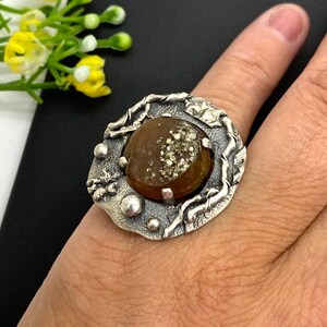 Size 6 Ammonite Fossil Ring Artisan Handcrafted Ring - Etsy