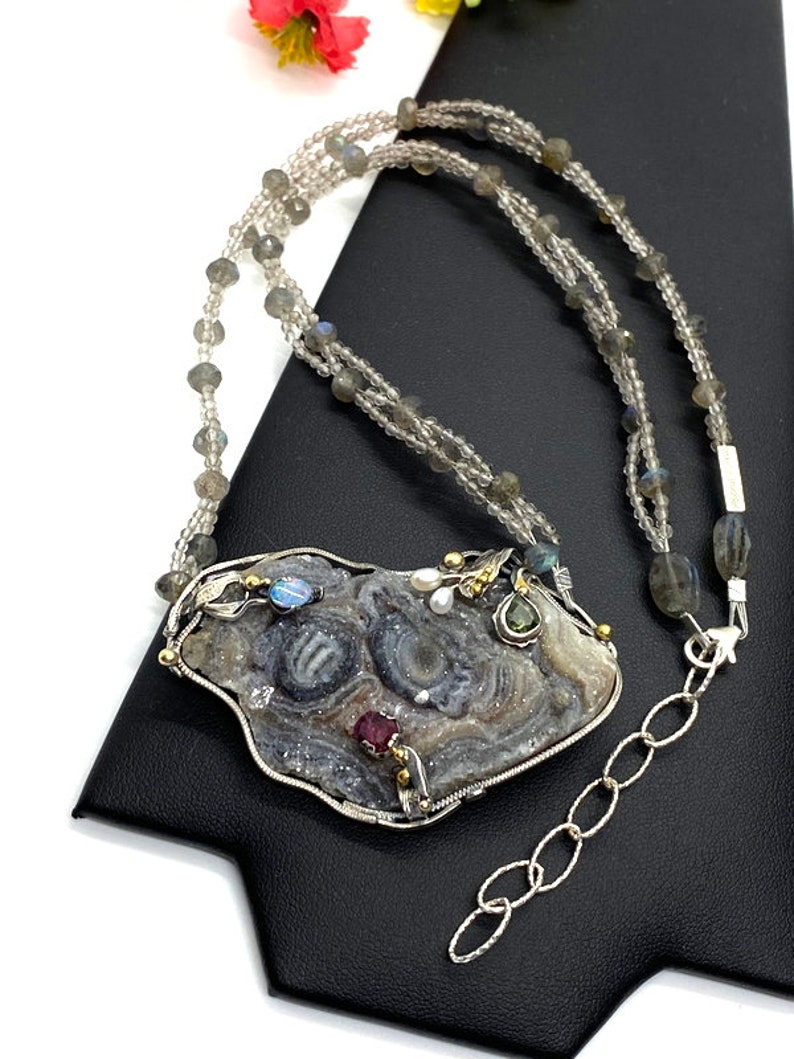 Brazilian Druzy Carnelian Necklace main image 0
