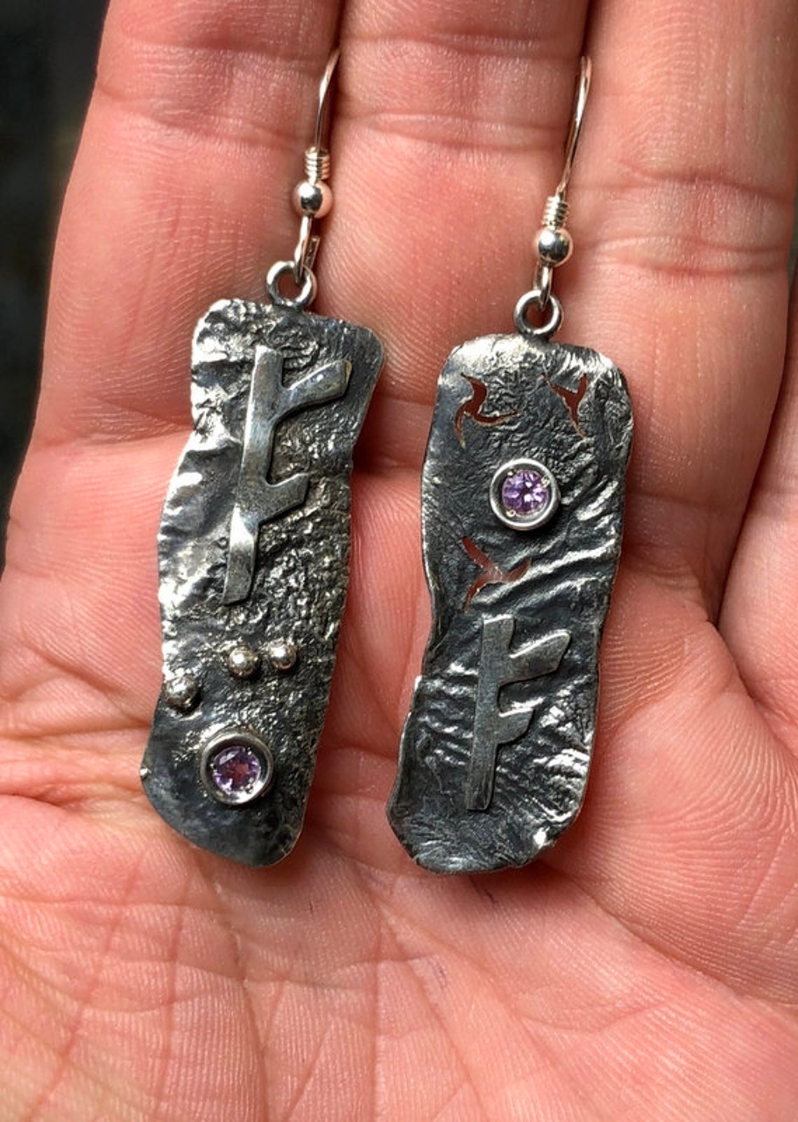 Runic Earrings Viking Jewelry-runes Earrings-witch | Etsy