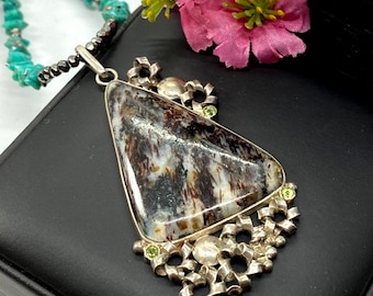 Astrophyllite pendant - Artisan Handmade pendant - Unique gemstone necklace - Gift for Woman - OOAK