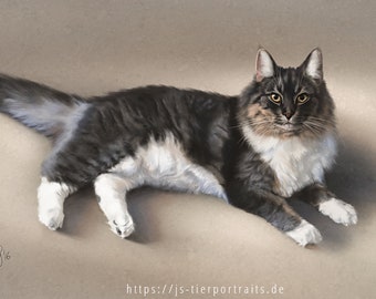 Realistic Digital Custom Pet Portrait Speedpaint of 1 animal (fullbody), no background | dog, cat, horse, rabbit, bird, wildlife, canine