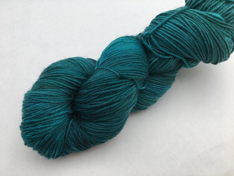 Hand dyed yarn Delicious sock 3 skein shawl kit /'Green Merricks/'