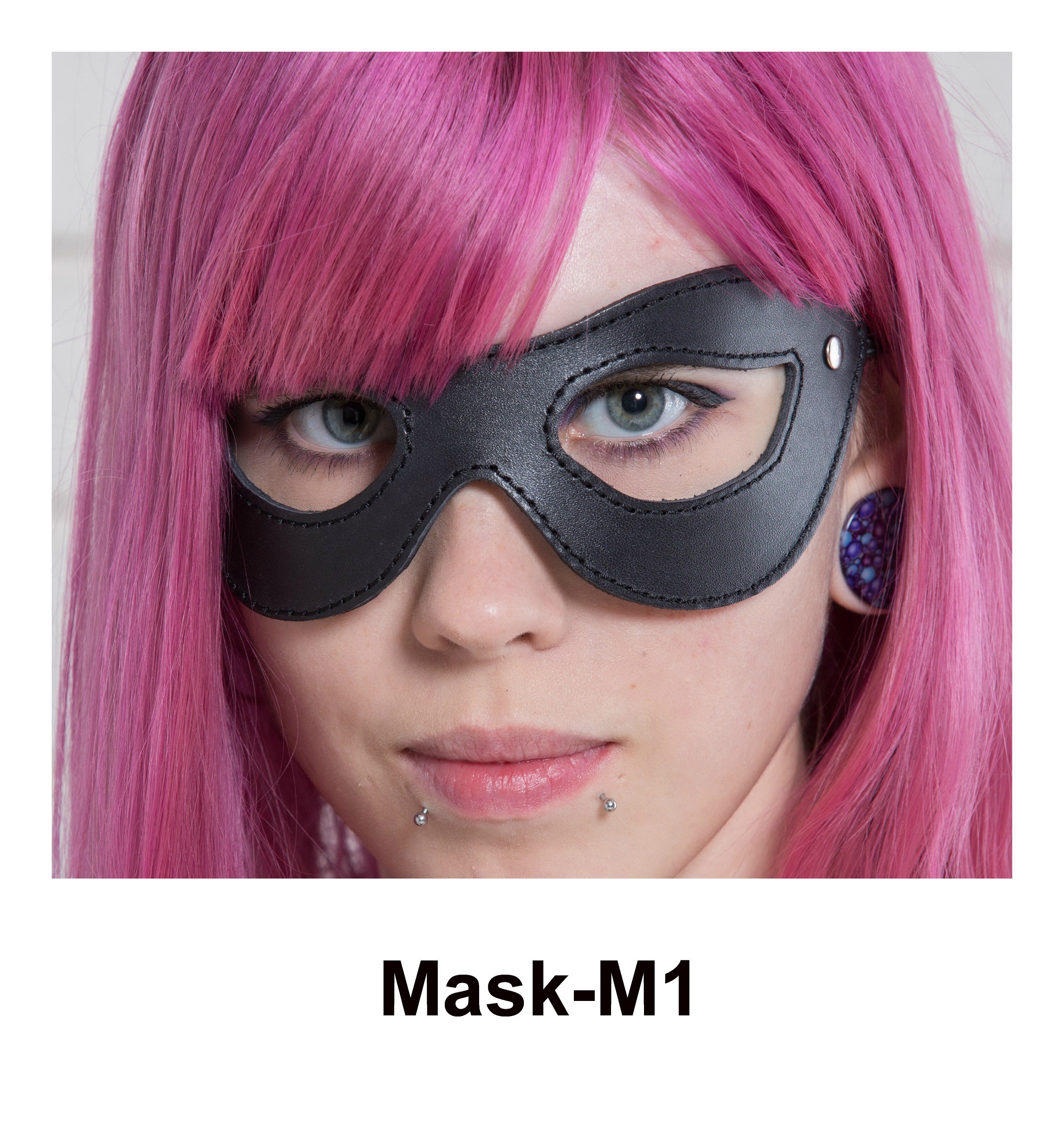 Leather Maskleather Mask Woman Leather Mask Fetish Adult Etsy