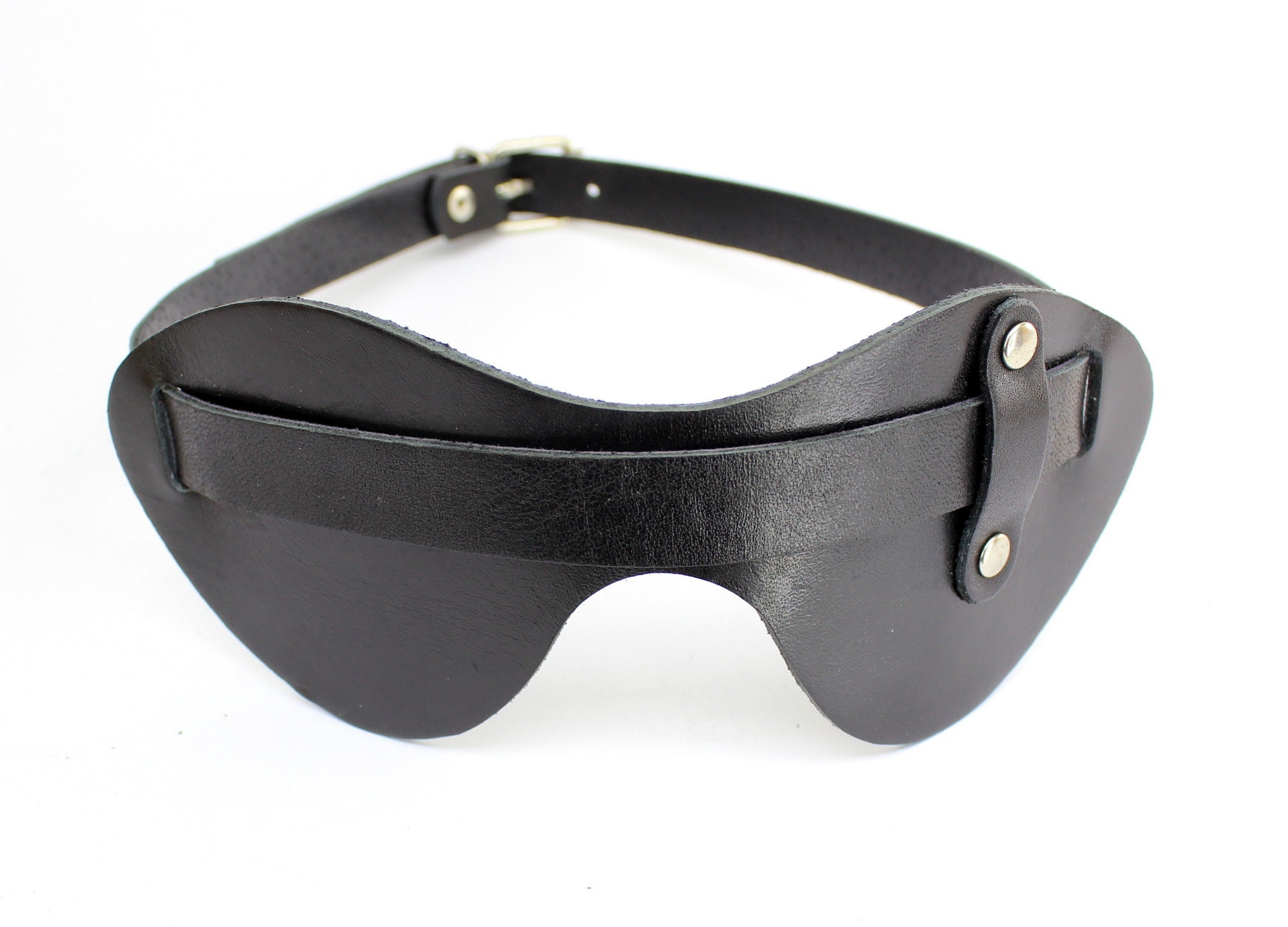 Leather Mask Blindfold-leather Mask Woman Leather Mask - Etsy