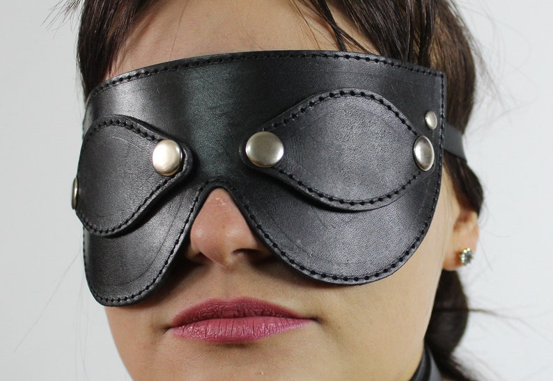 Leather Maskleather Mask Woman Leather Mask Fetish Adult Etsy