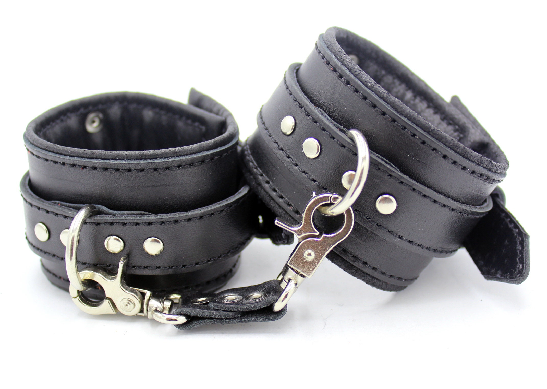 Leather Automatic Handcuffs Handcuff Handcuffs