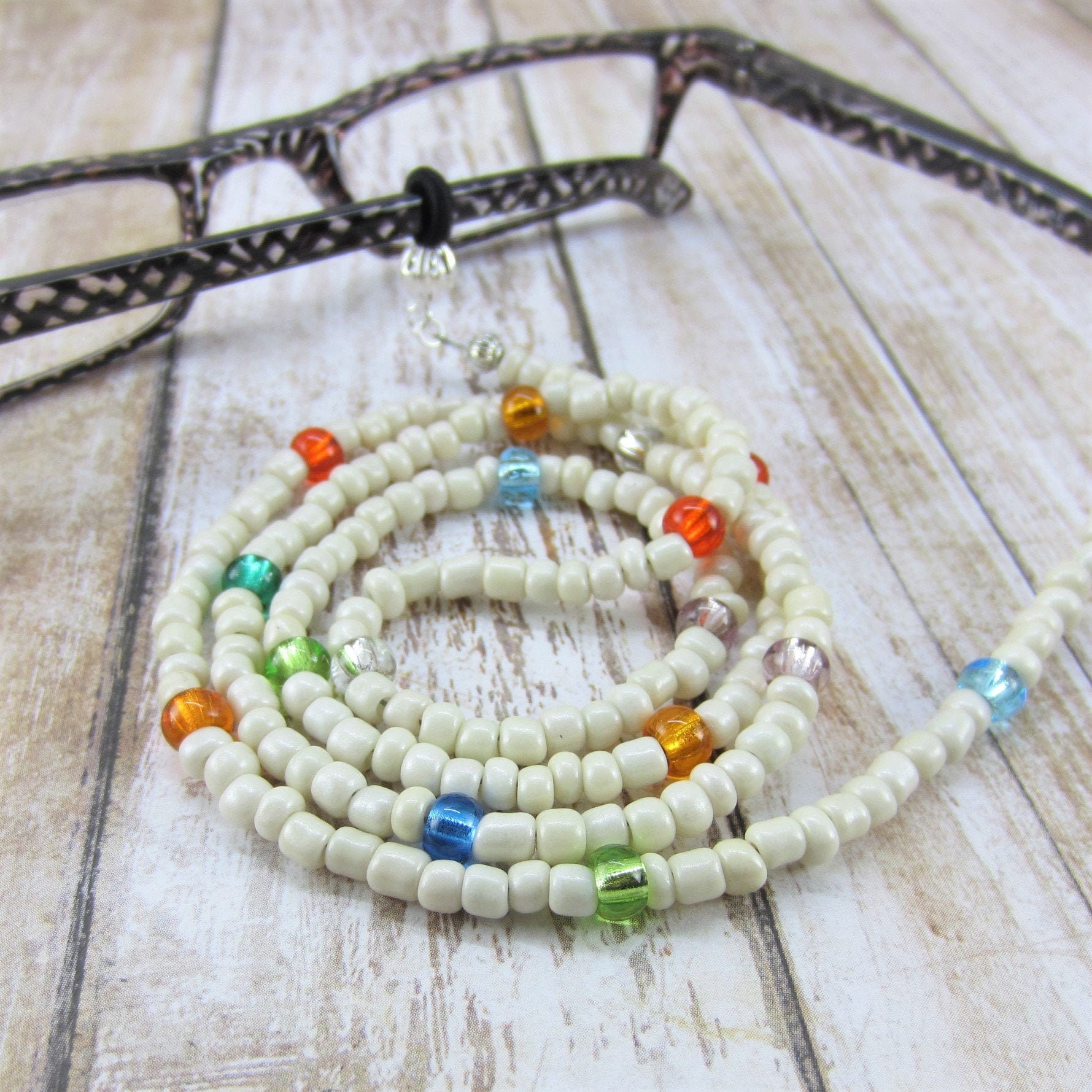 Reading Glasses Chain Colorful Glasses Chain Eyeglass Chain Etsy