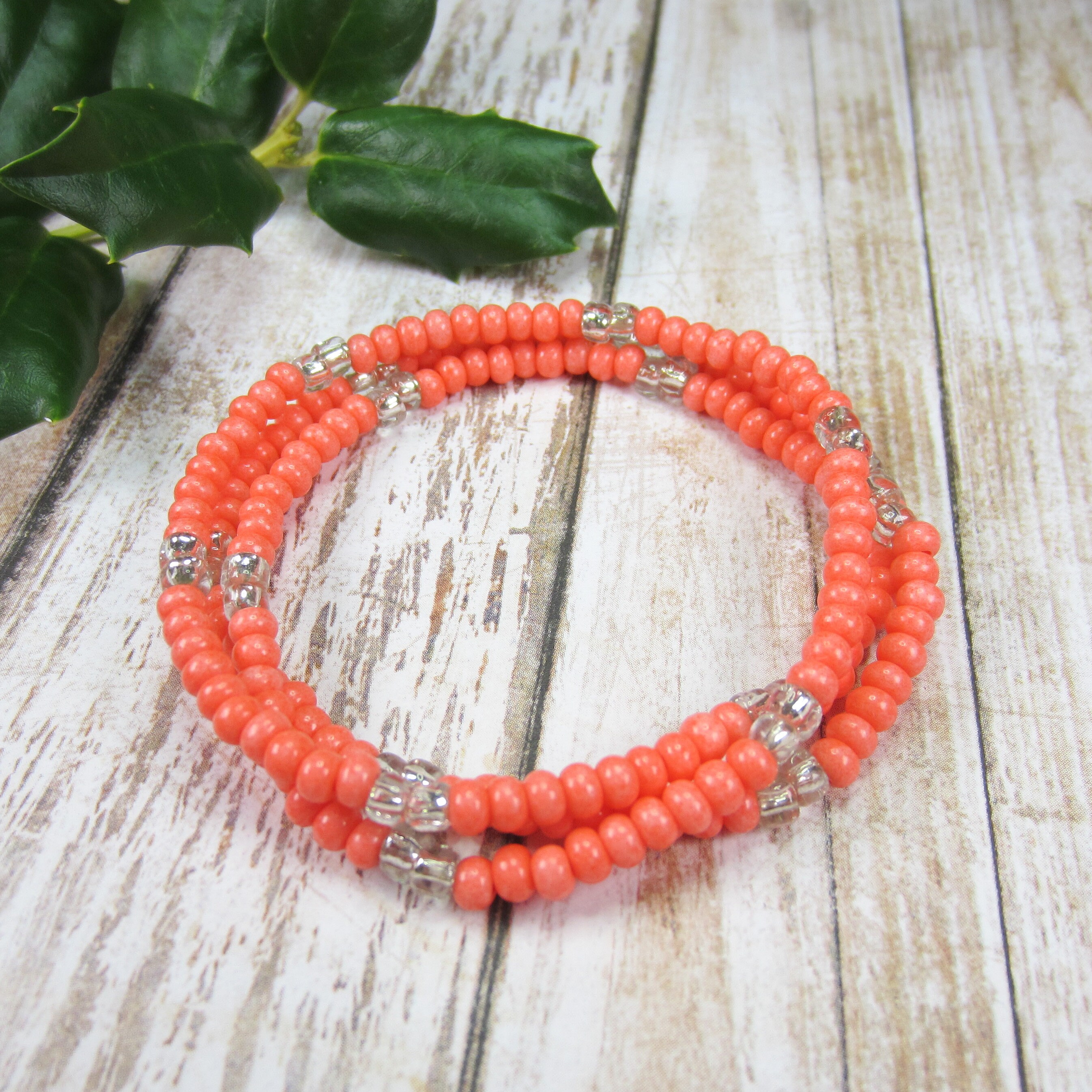 Coral color beads shop
