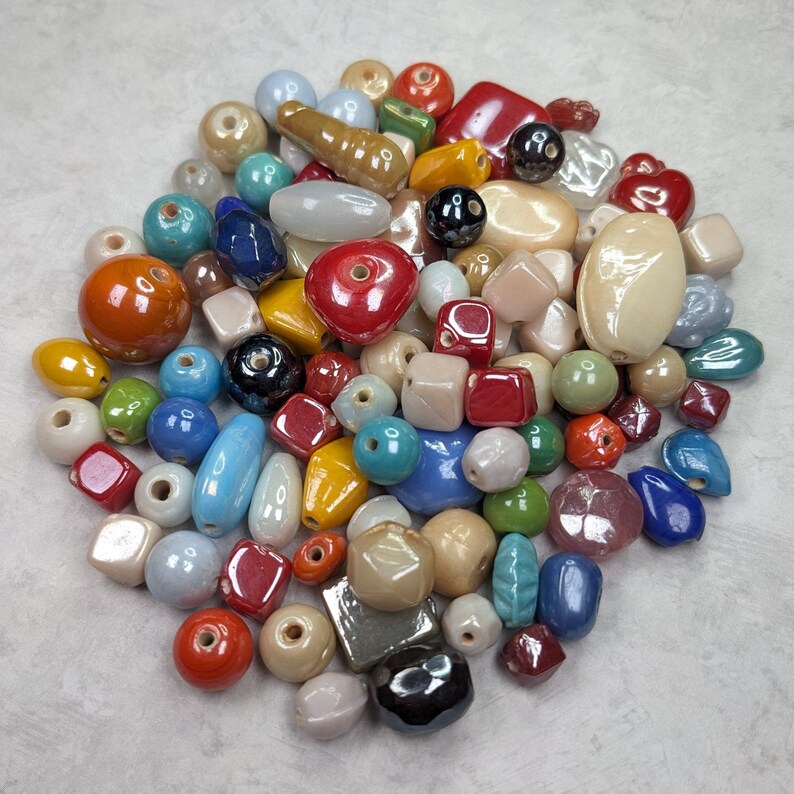 90pcs Mixed Glass Beads, 1/4 Lb, Assorted Glass Beads Jewelry Making