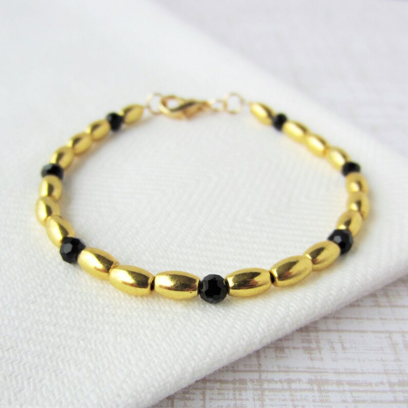 Gold Bead Bracelet Dainty Gold Bracelet Beaded Bracelet for Etsy
