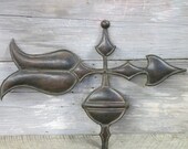 Weathervane Wall Decor Stylized Arrow in Hammered Antiqued Copper