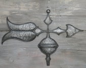 Weathervane Decor Stylized Arrow Hammered Antique Tin