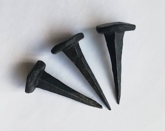 Iron nails: Hand forged large traditional iron nails | Goth Punk Occult Horror Coffin by ToothXNail