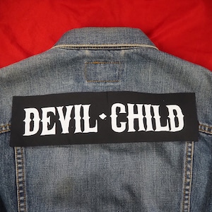 Devil Child Top Rocker Patch - satanic patch, demonic, wild, punk patch, occult, patch for jacket, back patch, biker, goth patches, satan