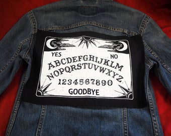 Ouija Board Back Patch - planchette, occult patches, spooky, horror patch, punk jacket, sew on, witch crafts, goth patches for jackets