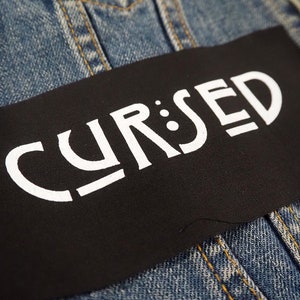 Cursed Patch - Feminist, Hexe, Witchcraft Patch, Wicca Patch, Okkult, Patches für Jacken, Gothic Horror, Goth Patch, Punk Patches