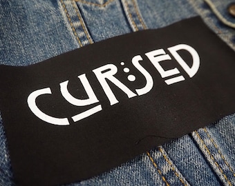 SALE Cursed Patch - feminist, witch, witchcraft patch, wiccan patch, occult, patches for jackets, gothic horror, goth patch, punk patches