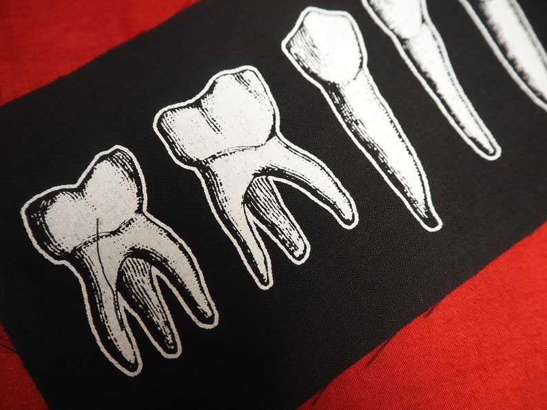 Occult Teeth Patch punk patch, goth patch, molars, witch, sew on patch, horror patch, Gothic, skull, wisdom tooth, patches for jackets image 8