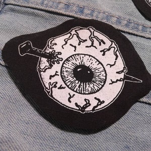 Iron On Eyeball Patch - Spooky, Goth, Hippy, Trippy Symbol - Mystic Eye Sew-On