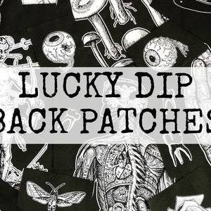 Back Patches Lucky Dip - Free post UK - Occult back patch, grab bag, horror large patch, punk rock, jackets, metal, biker, sale, for jackets
