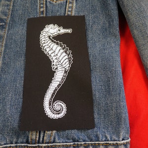 Seahorse Patch - sea punk patch, fish patch, cute patch, goth patches, pirate patch, ocean, sealife, Patches for jackets