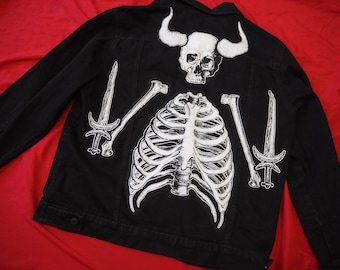 Baal patch set: Screen printed cotton sew on patches for jacket, jeans | Goth Punk Occult Horror patches by ToothXNail