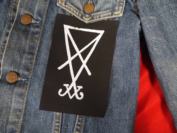 Sigil of Lucifer patch: Screen printed cotton sew on patch for jacket, jeans | Goth Punk Occult Horror patches by ToothXNail