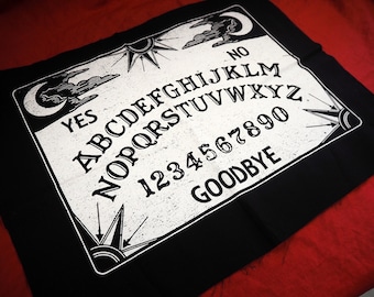 SALE Large Ouija Board back patch: Screen printed cotton sew on backpatch for jacket, jeans | Goth Punk Occult patches by ToothXNail