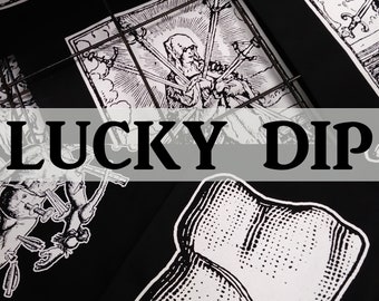 Patch lucky dip: Screen printed patches | Cotton sew on patch for jacket, jeans | Goth Punk Occult Queer Horror patches by ToothXNail