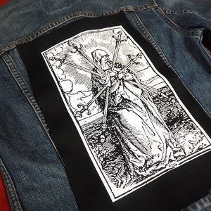 Virgin Mary Back Patch - christian metal back patch, white metal, black metal, medieval, punk patches, tarot patch, for jackets, goth patch