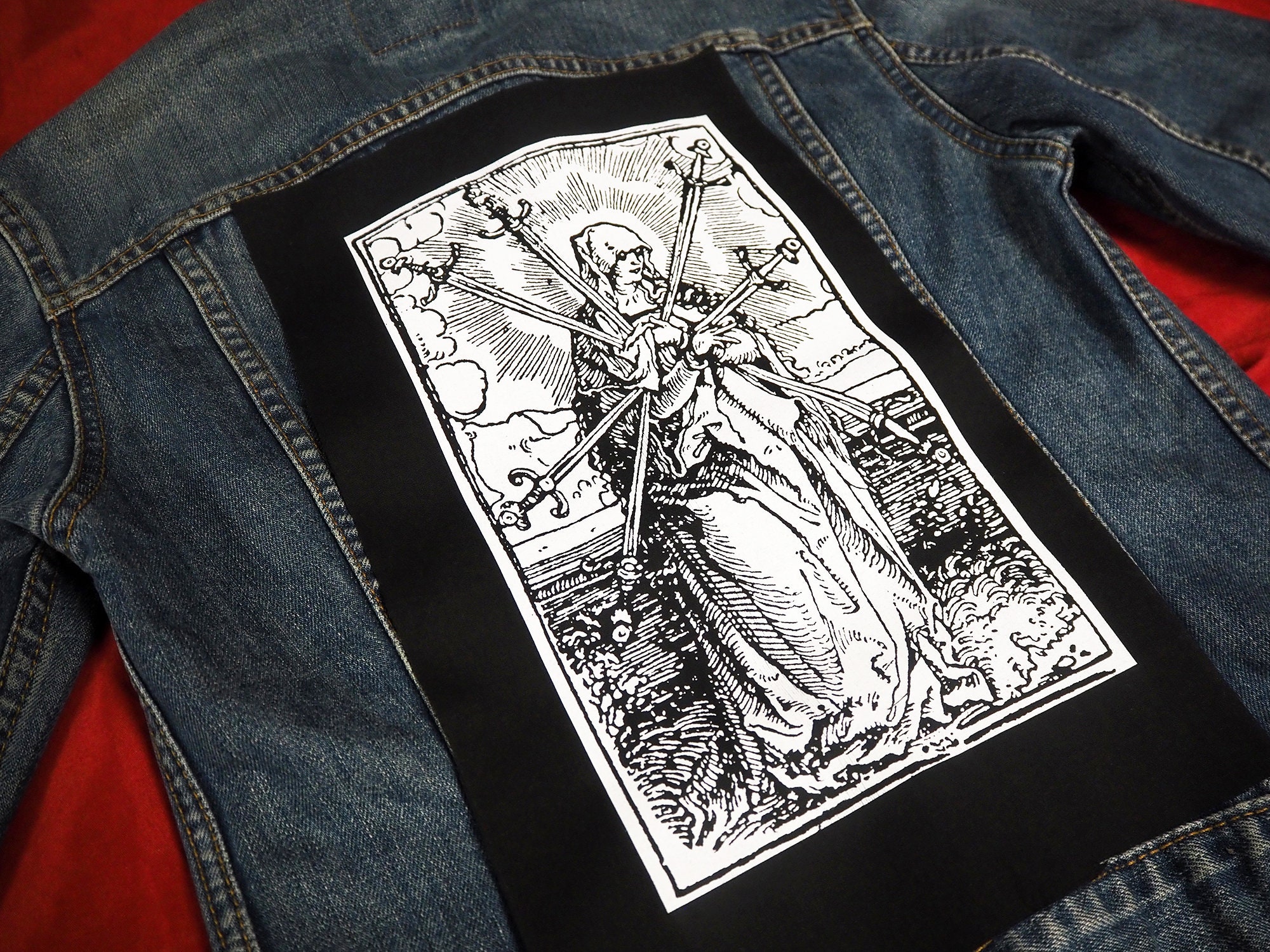 ♡で値下げ！ VINTAGE DON アートデニムジャケット キリスト /マリア VINTAGE DON アートデニムジャケット キリスト /マリア