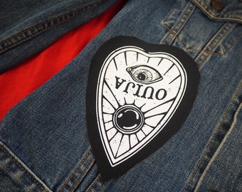 Parche Planchette: Parche de algodón serigrafiado para coser en chaquetas, vaqueros / Parches góticos, punk, ocultistas y de brujas de ToothXNail