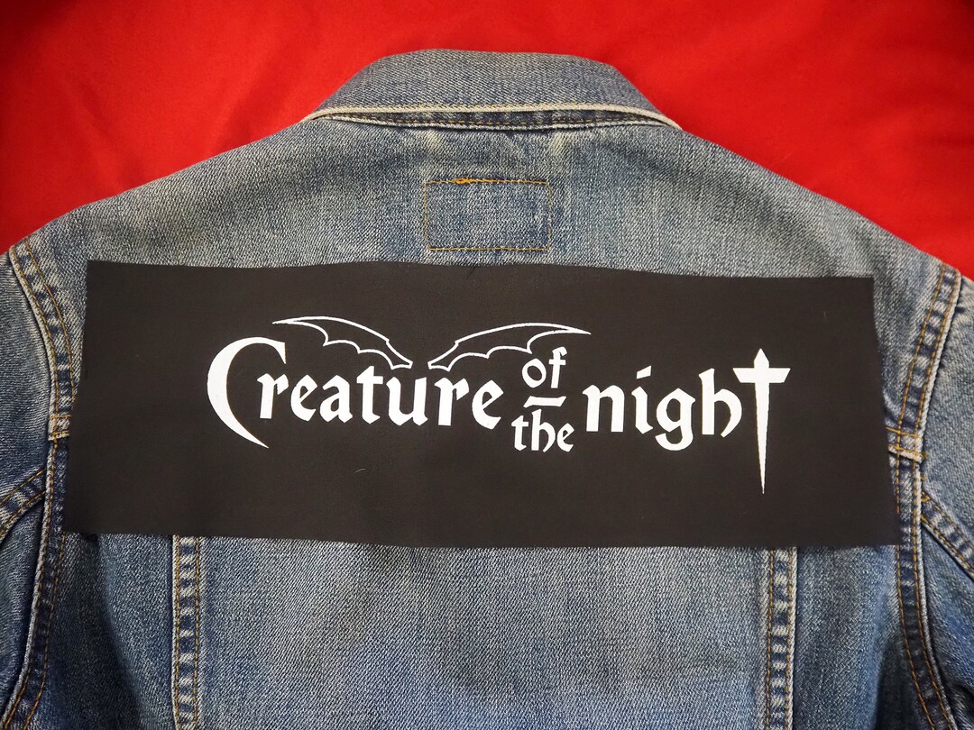 Creature of the Night Top Rocker Patch Goth Back Patch, Gothic Patches ...