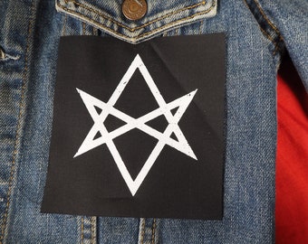 Occult Unicursal Hexagram Patch - sigil, pentacle, occult symbols patch, punk patch, gothic patch, crowley, goth, patches for jackets