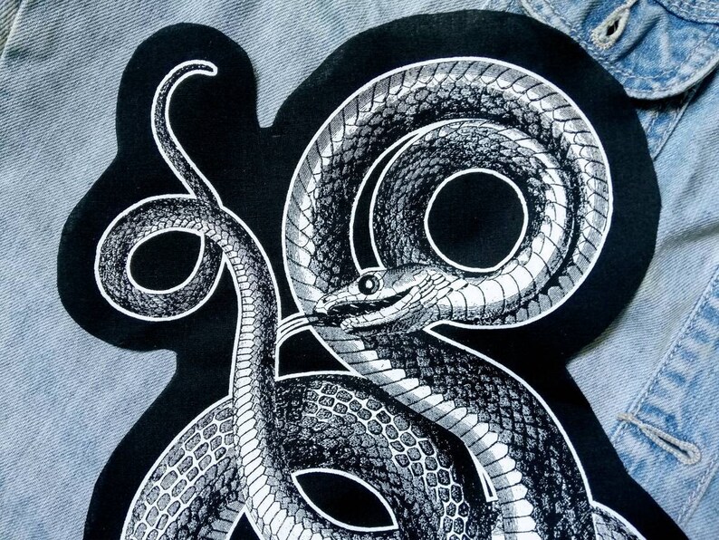 FINGERINSPIRE 4Pcs Patch Serpent En Strass Et Perles 4 Styles Broderie