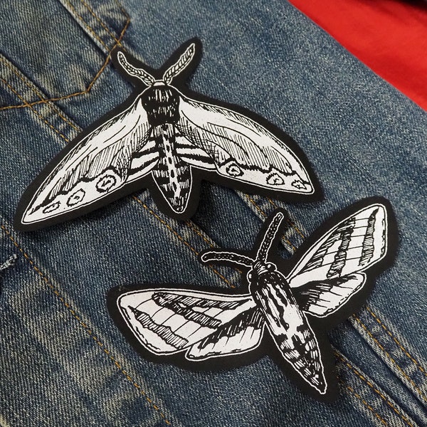 Patches de mariposa: Patch de algodão estampado para costurar em jaquetas e calças jeans | Patches góticos, punk, ocultos e de terror da ToothXNail