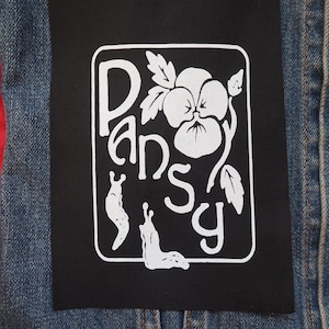 Parche de pensamiento: Parche de algodón serigrafiado para coser en chaquetas, vaqueros / Parches Queer Punk Horror Goth de ToothXNail