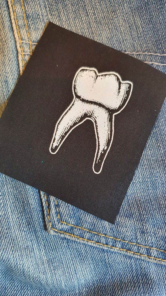 Occult Tooth Patches Wisdom Teeth, Punk Patch, Goth Patch, Pagan