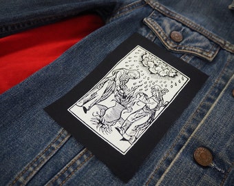 SALE Hexen Aufnäher: Siebdruck Baumwolle zum Aufnähen, Jacke, Jeans | Gothic Witch Okkulter Horror Aufnäher von ToothXNail