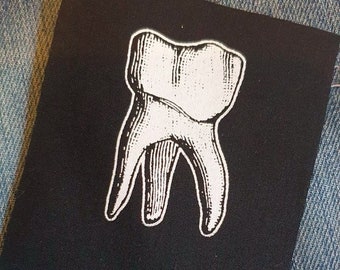 Occult Teeth Patch Punk Patch, Goth Patch, Molars, Witch, Sew on Patch,  Horror Patch, Gothic, Skull, Wisdom Tooth, Patches for Jackets 