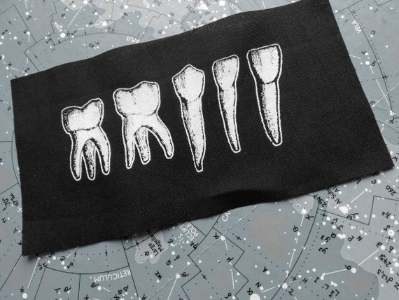Occult Teeth Patch Punk Patch, Goth Patch, Molars, Witch, Sew on
