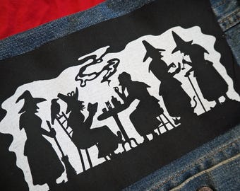 SALE Coven of Witches patch: Screen printed cotton sew on patch for jacket, jeans | Goth Occult Horror Witch patches by ToothXNail